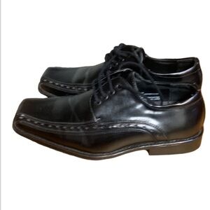 Stacy Adams Boys Black Dress Shoes Lace Up size 2